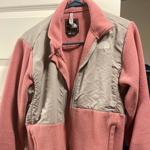 Pink North face jacket girls size XL